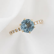Maria Luxe Grand Ring, 2.06ct Montana Sapphire