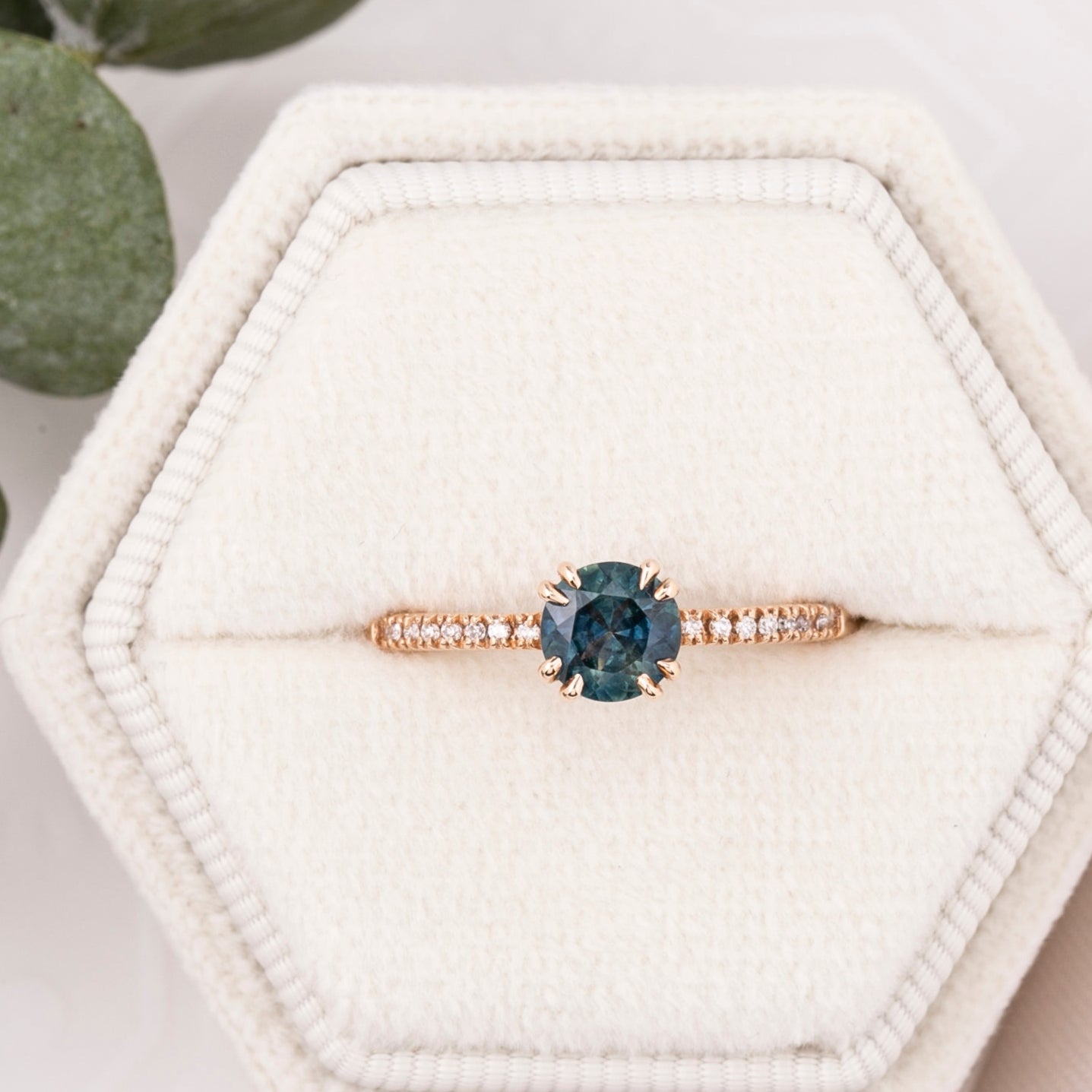 Sabrina Ring, 0.76ct Montana Sapphire