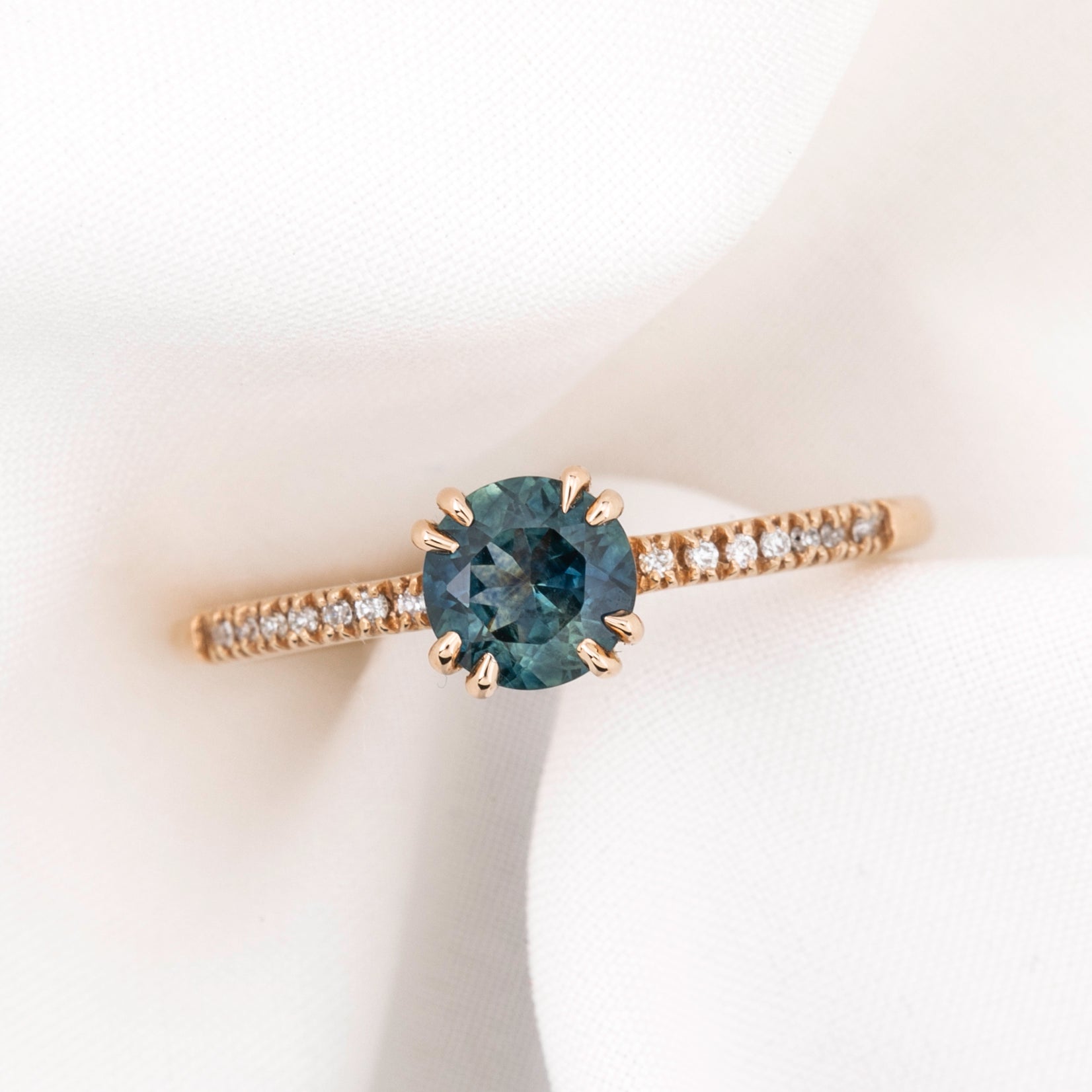 Sabrina Ring, 0.76ct Montana Sapphire