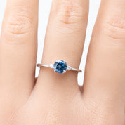 Sofia Ring, 0.77ct Montana Sapphire