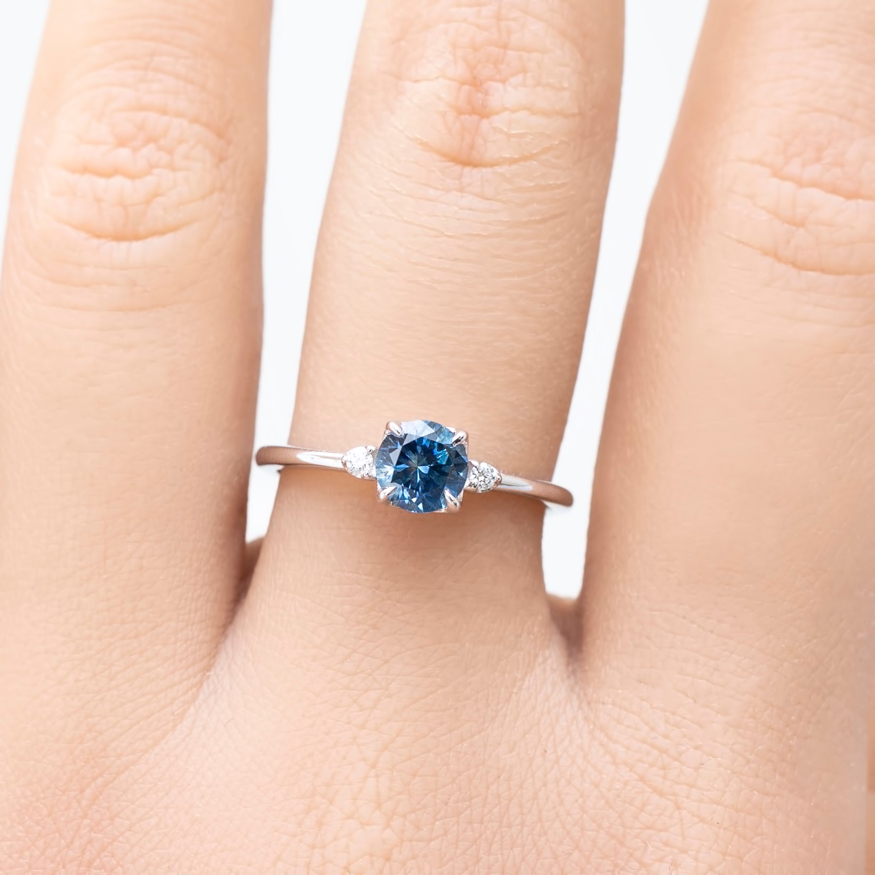 Sofia Ring, 0.77ct Montana Sapphire