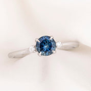 Sofia Ring, 0.77ct Montana Sapphire