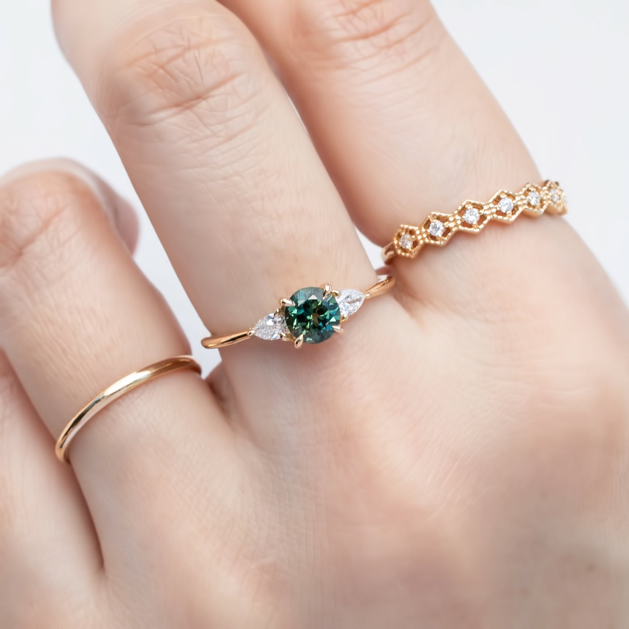 Olivia Ring, 5.5mm Queensland Sapphire of your choice