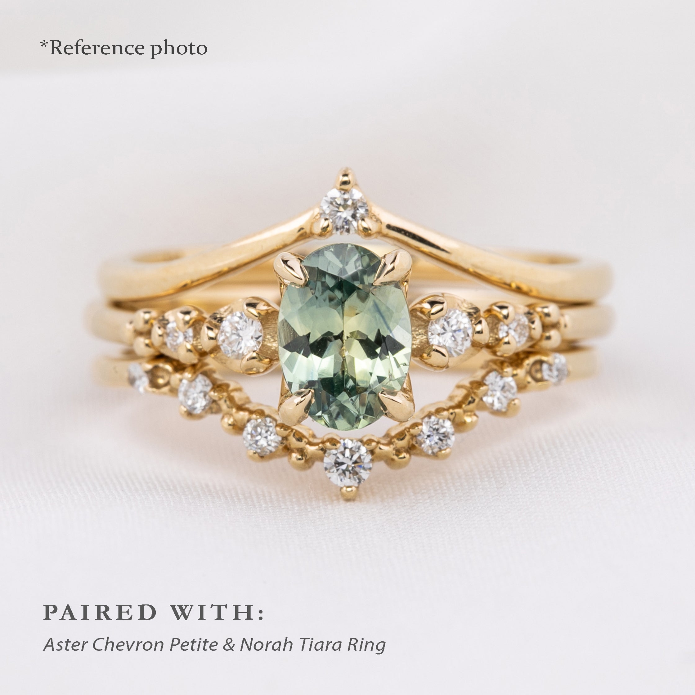 Estel Fleur Four Prongs Ring, 1.06ct Light Blue Green Montana Sapphire, oval shape gemstone
