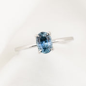 Sara Ring, 1.06ct Montana Sapphire, oval shape gemstone