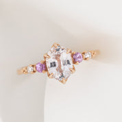 Estel Fleur Ring, 1.31ct Unheated Madagascar Sapphire One of a kind, oval shape gemstone