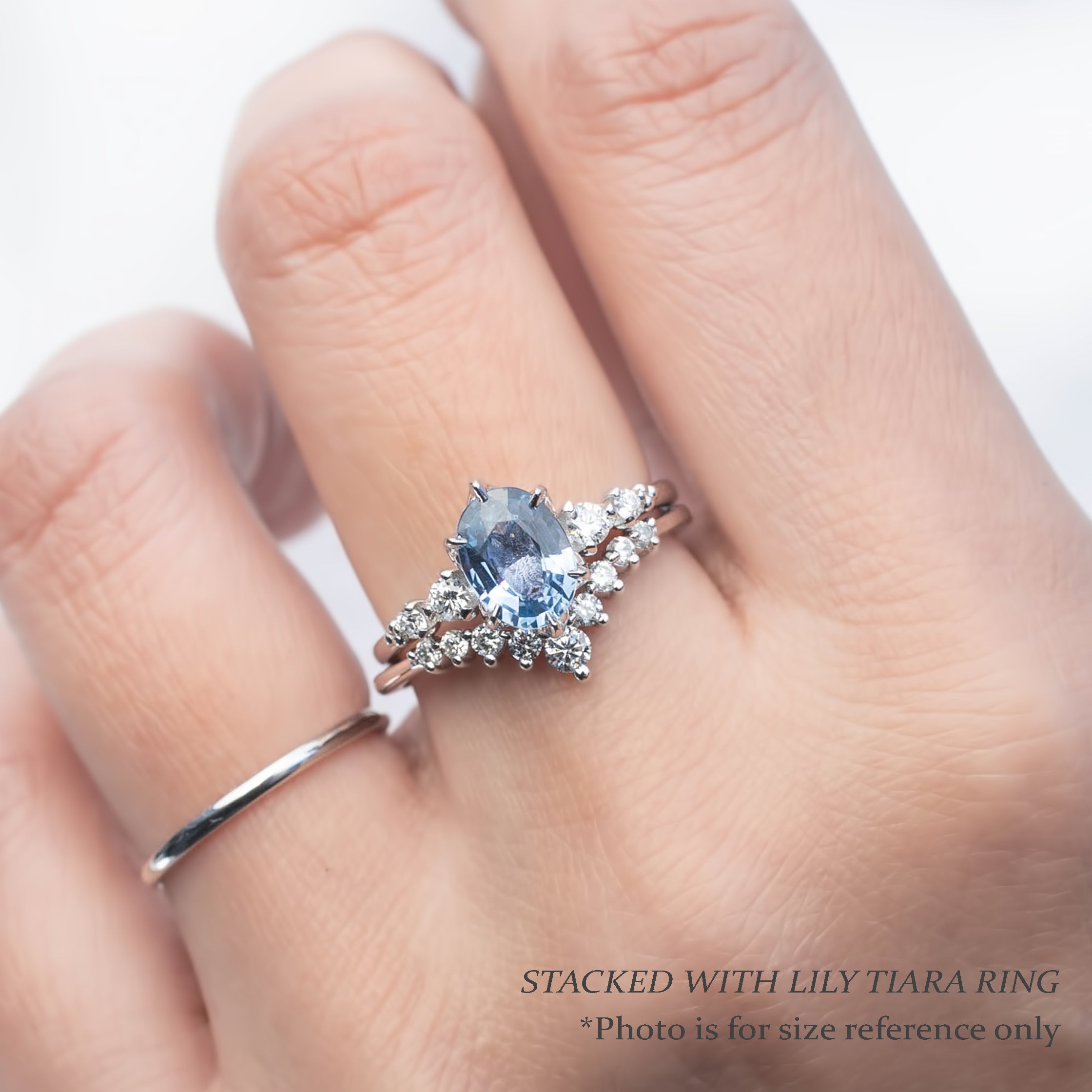 Estel Fleur Ring, 1.56ct Umba Sapphire, oval shape gemstone