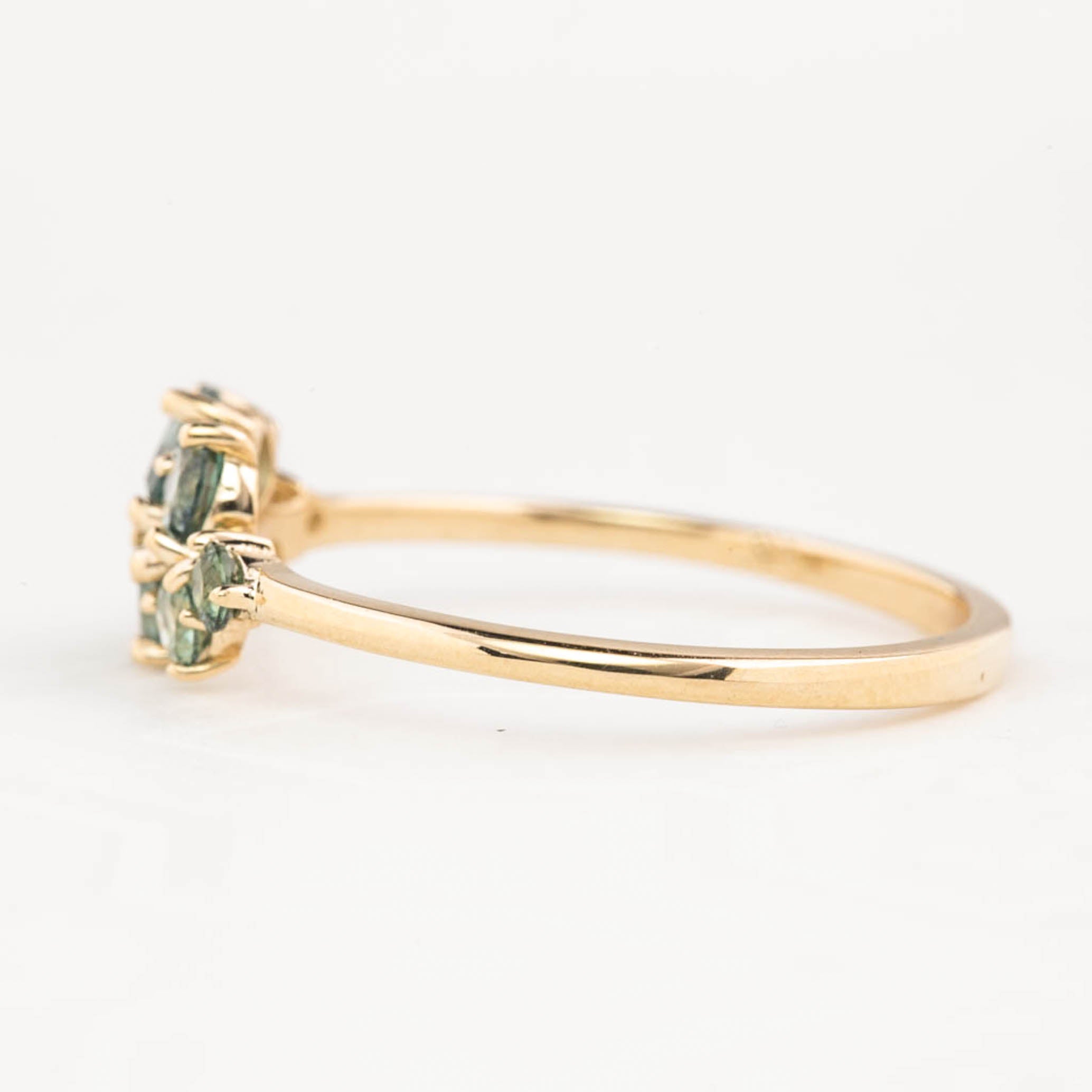 Seven Stones Sapphire Stardust Cluster Ring
