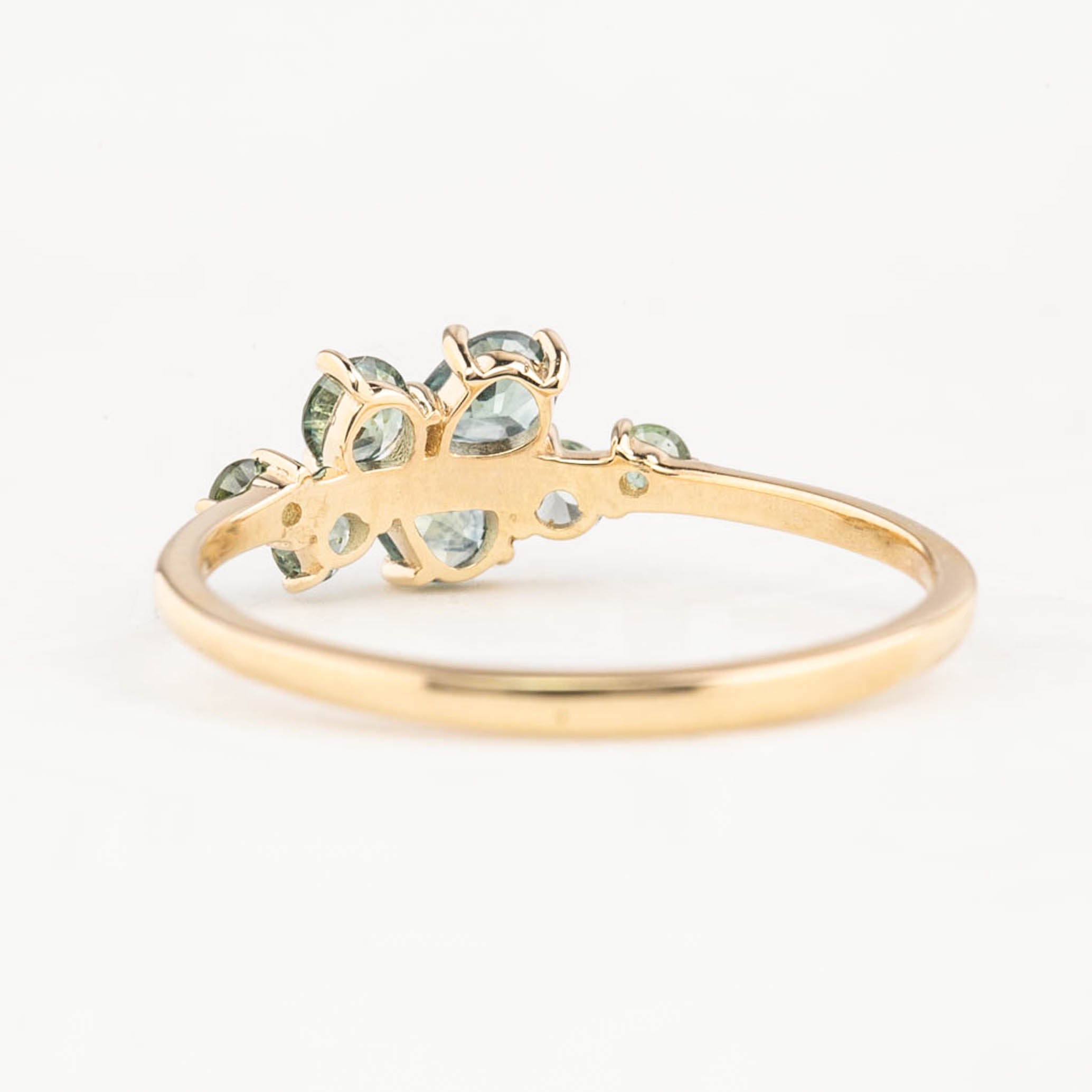 Seven Stones Sapphire Stardust Cluster Ring