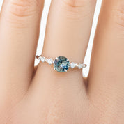 Celeste Ring, 0.73ct Montana Sapphire