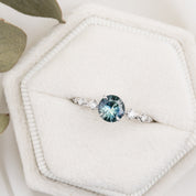 Celeste Ring, 0.73ct Montana Sapphire