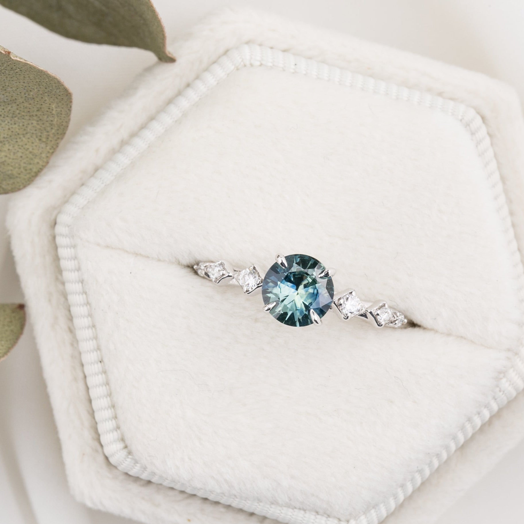 Celeste Ring, 0.73ct Montana Sapphire