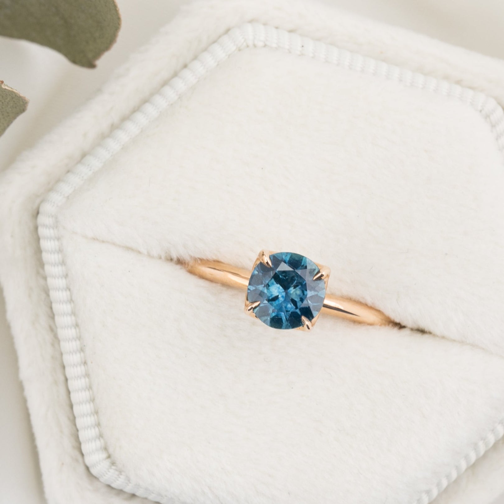 Sara Ring, 0.89ct Montana Sapphire