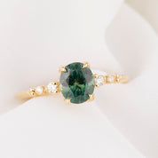 Estel Fleur Ring, 1.29ct Montana Sapphire, oval shape gemstone