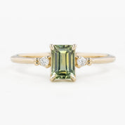 Estel Ring, 0.81ct Emerald Montana Sapphire