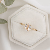 【即日配送】テレサリング ・1.44ct・非加熱マダガスカル産ライトピーチサファイア・K14YG
