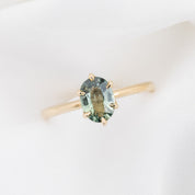 【一点物】フローリンリング ・1.11ct・非加熱グリーンサファイア・K14YG