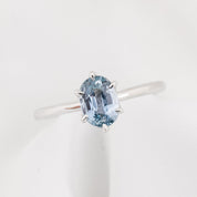 Floryn Ring, 1.37ct Unheated Sapphire, oval shape gemstone