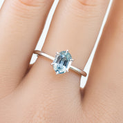 Floryn Ring, 1.37ct Unheated Sapphire, oval shape gemstone