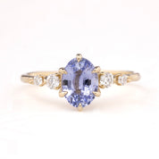 Estel Fleur Ring, 1.29ct Srilanka Sapphire, oval shape gemstone