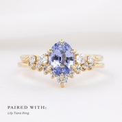 Estel Fleur Ring, 1.29ct Srilanka Sapphire, oval shape gemstone