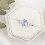 【即日配送】エステルフルールリング ・1.4ct・非加熱ブルーサファイア・K14WG