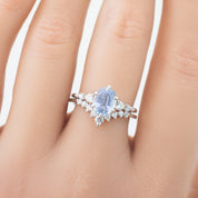 【即日配送】エステルフルールリング ・1.4ct・非加熱ブルーサファイア・K14WG