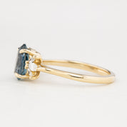 Nova Ring, 2ct Montana Sapphire, oval shape gemstone