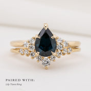 Teresa Ring, 1.37ct Teal Queensland Sapphire