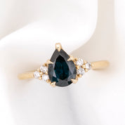 Teresa Ring, 1.37ct Teal Queensland Sapphire