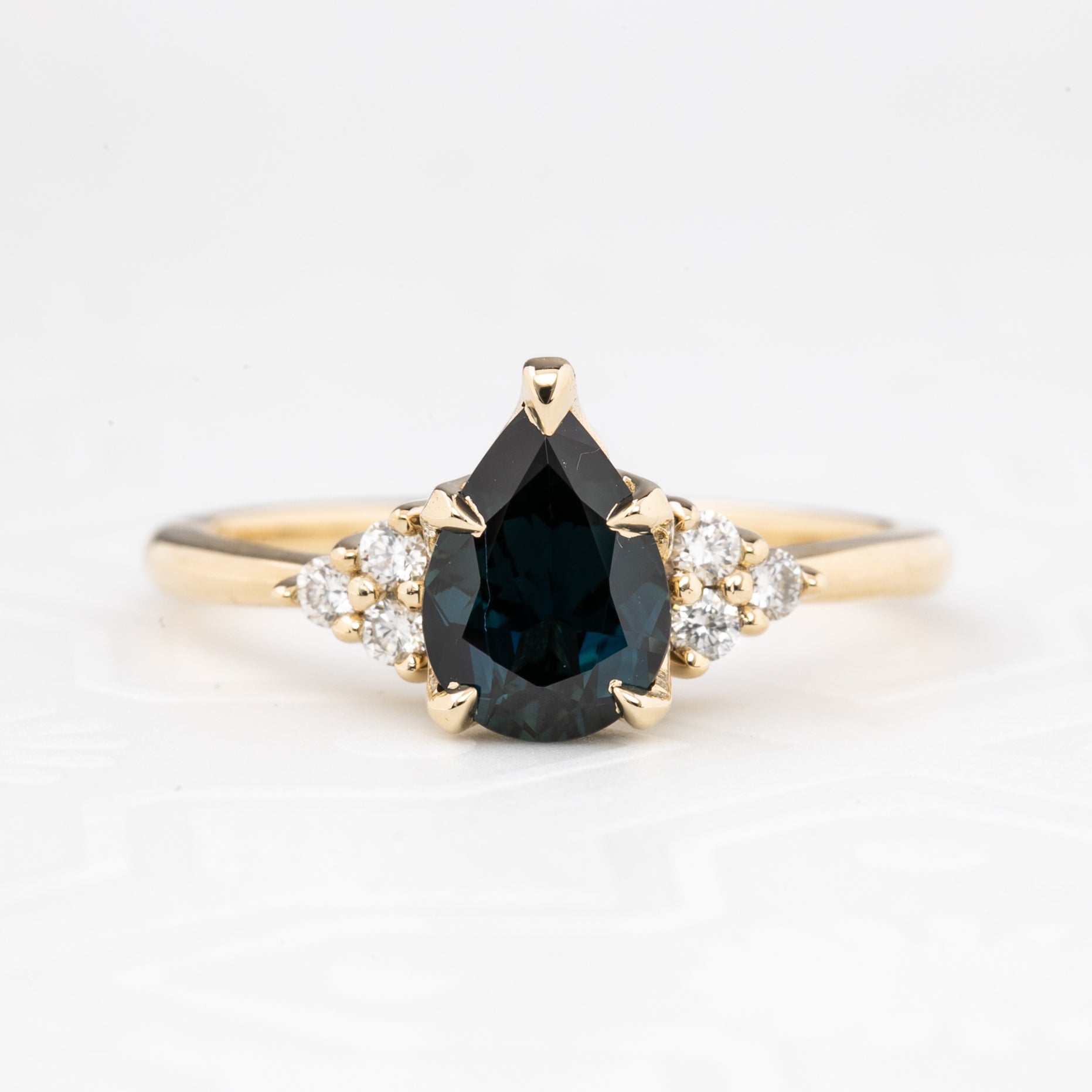 Teresa Ring, 1.37ct Teal Queensland Sapphire