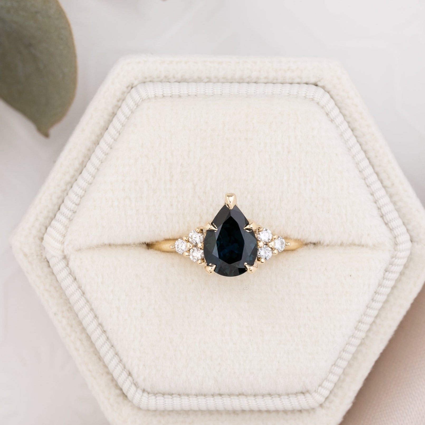 Teresa Ring, 1.37ct Teal Queensland Sapphire