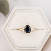 Teresa Ring, 1.37ct Teal Queensland Sapphire