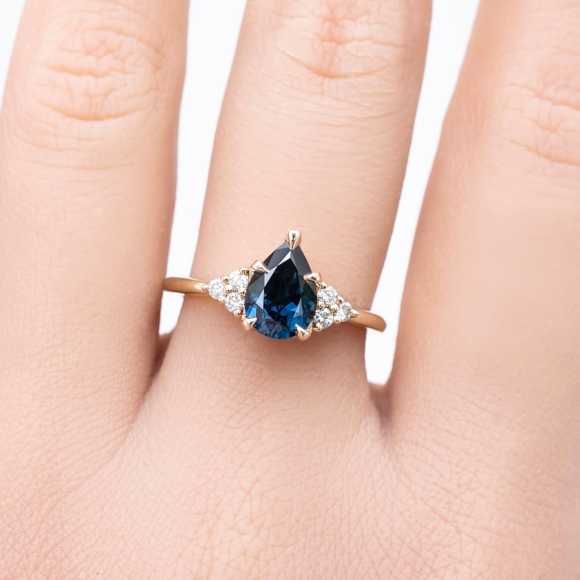 Teresa Ring, 1.37ct Teal Queensland Sapphire