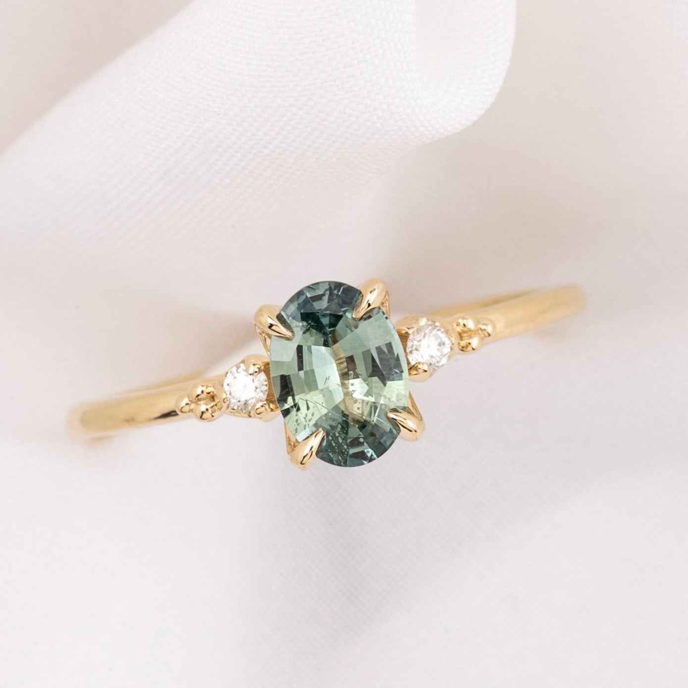Estel Ring, 0.87ct Madagascar Sapphire, oval shape gemstone