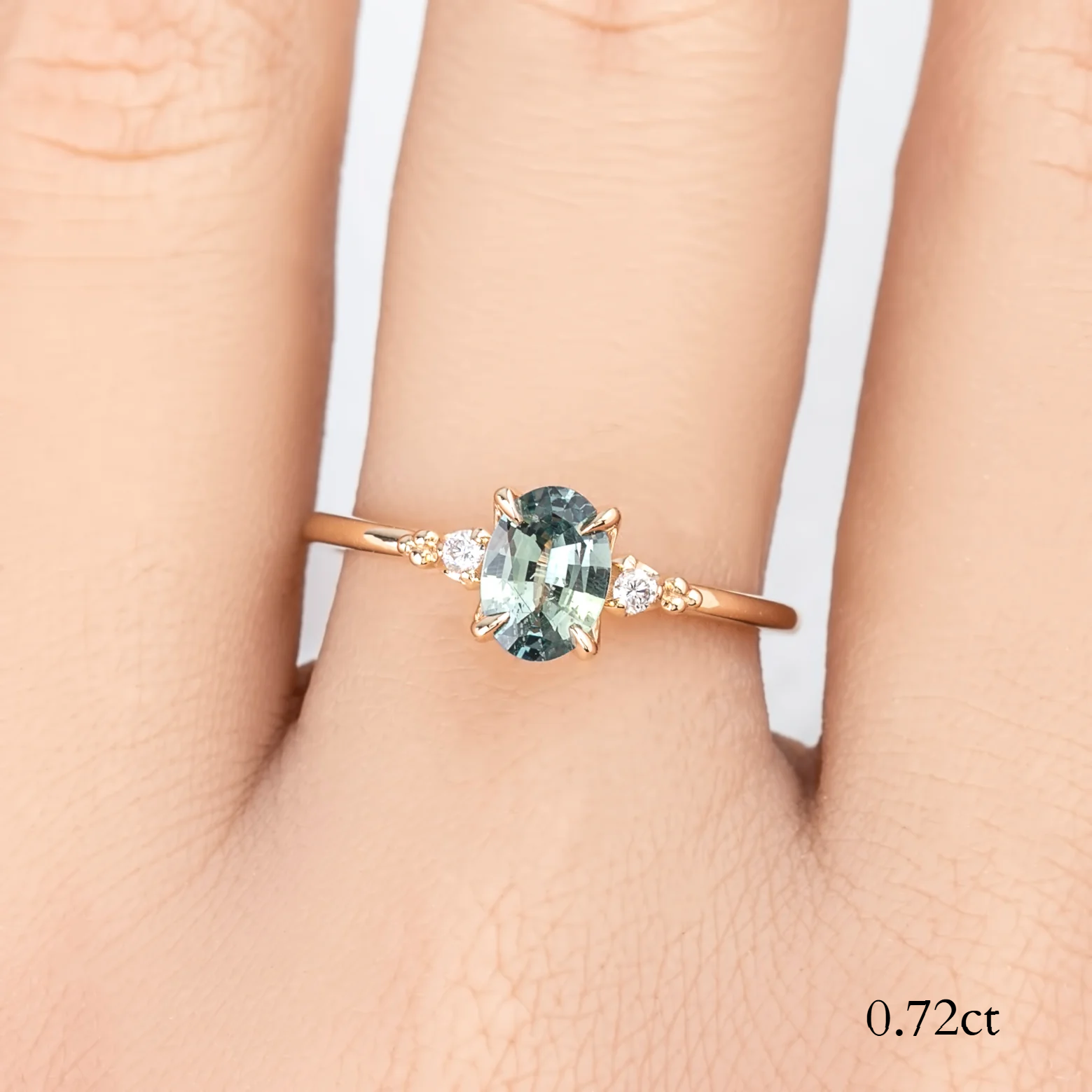 Estel Ring, 0.87ct Madagascar Sapphire, oval shape gemstone