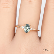 Estel Ring, 0.87ct Madagascar Sapphire, oval shape gemstone