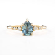 Estel Fleur Ring, 0.93ct Blue Montana Sapphire
