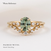 Estel Fleur Ring, 1.30ct Green Montana Sapphire
