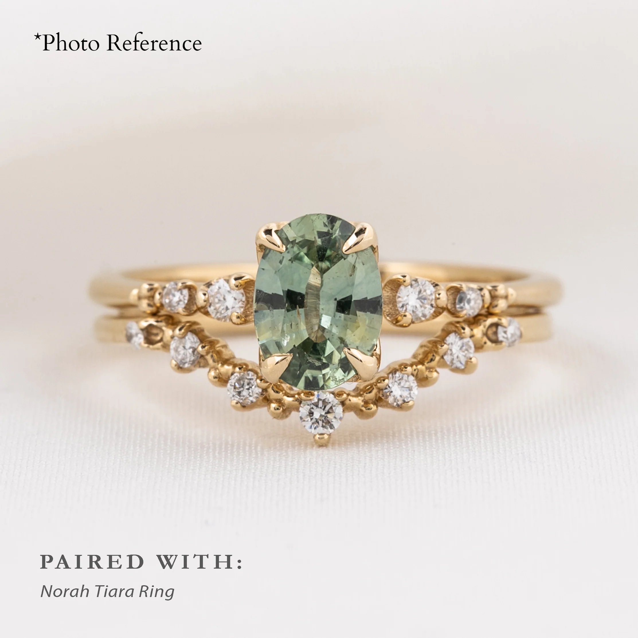 Estel Fleur Ring, 1.30ct Green Montana Sapphire
