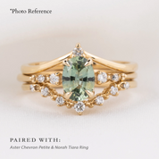 Estel Fleur Ring, 1.30ct Green Montana Sapphire