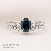 Estel Fleur Ring, 1.15ct Queensland Sapphire, oval shape gemstone