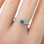 Agatha Ring, 0.75ct Blue Montana Sapphire