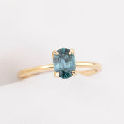 【即日配送】サラリング ・0.82ct・加熱モンタナ産ブルーグリーンサファイア・K14YG