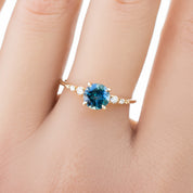 Estel Fleur Ring, 1.15ct Montana Sapphire