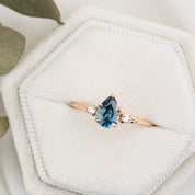 Estel Ring, 0.72ct Blue Montana Sapphire