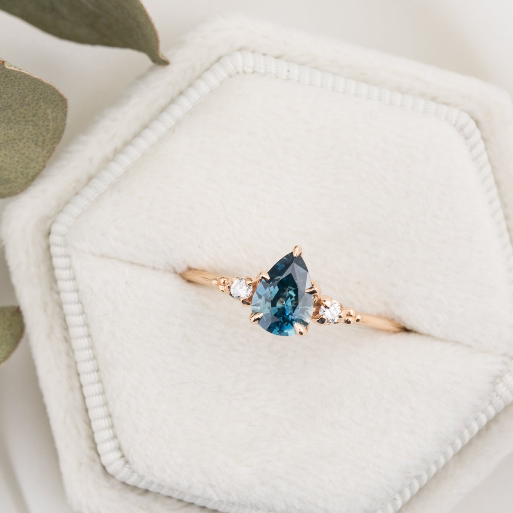Estel Ring, 0.72ct Blue Montana Sapphire