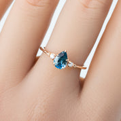 Estel Ring, 0.72ct Blue Montana Sapphire