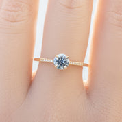 Audrey Ring, 0.70ct Montana Sapphire