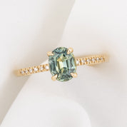 Audrey Ring, 1.20ct Montana Sapphire, oval shape gemstone